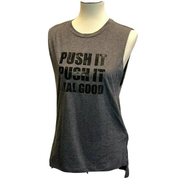 Stylestalker Women's Push It Casual Muscle Tee Size M Charcoal Grey - Picture 5 of 8